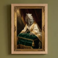 イグアナ（サイイグアナ）のルネサンス風肖像画 A4額装インテリア壁掛け
