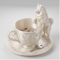 犬（サモエド）のアクセサリートレイ 小物入れ シルクホワイト