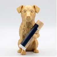 ジャックラッセルテリアのリップケース 3Dプリント シルクゴールド キーホルダー