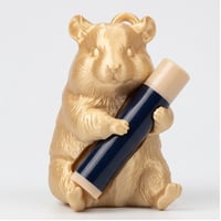 キンクマハムスターのリップケース 3Dプリント シルクゴールド キーホルダー