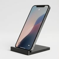犬（パグ）のスマホスタンド 卓上 シルクブラック