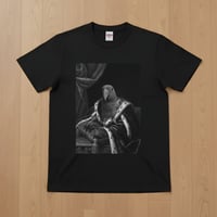 オオハナインコ半袖Tシャツ ルネサンス風モノクロ ブラック 男女兼用