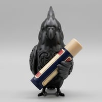 インコ（オカメインコ）の3Dプリント リップケース シルクブラック キーホルダー