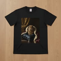 ホーランドロップ半袖Tシャツ ルネサンス風カラー ブラック 男女兼用