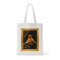 コガネメキシコインコトートバッグ ルネサンス風 金縁カラーアート