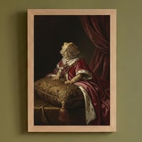 イグアナ（サバクイグアナ）のルネサンス風肖像画 A4額装インテリア壁掛け
