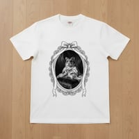ロボロフスキーハムスター半袖Tシャツ ルネサンス風モノクロ ホワイト 男女兼用