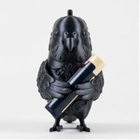 セキセイインコのリップケース 3Dプリント シルクブラック キーホルダー
