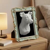 犬（秋田犬）の壁掛けレリーフ 3Dプリント 白PLA インテリア