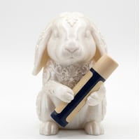 ホーランドロップのリップケース 3Dプリント シルクホワイト キーホルダー