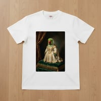 インドオオハナインコ半袖Tシャツ ルネサンス風カラー ホワイト 男女兼用