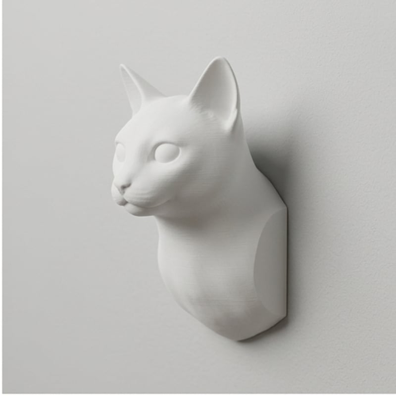 額入り61.0cm 立体壁掛け 仔猫達 （立体画）1154 猫の壁掛けレリーフ 3Dプリント 白PLA インテリア | うちの子