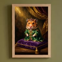 ハムスター（ゴールデンハムスター）のルネサンス風肖像画 A4額装インテリア壁掛け