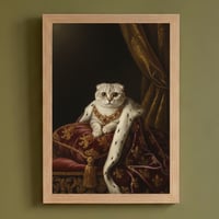 猫（スコティッシュフォールド）のルネサンス風肖像画 A4額装インテリア壁掛け