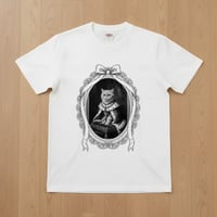 エキゾチックショートヘア半袖Tシャツ ルネサンス風モノクロ ホワイト 男女兼用