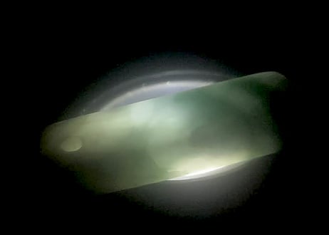 糸魚川翡翠　垂飾　白緑マット　33mm / Itoigawa Jadeite SUISHOKU