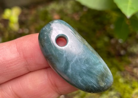 糸魚川ネフライト　縄文大珠　36mm / Itoigawa Nephrite TAISHU