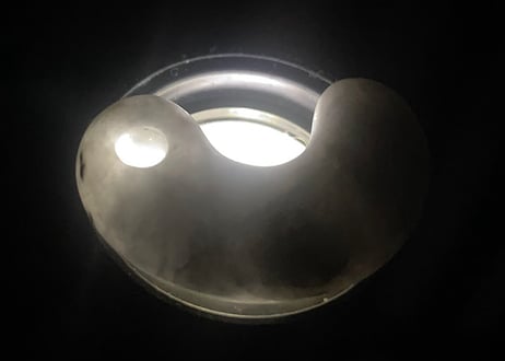 糸魚川翡翠　古代型勾玉　ラベンダー　31mm / Itoigawa Jadeite MAGATAMA