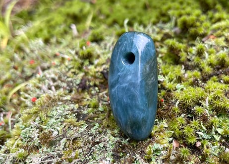 糸魚川ネフライト　縄文大珠　36mm / Itoigawa Nephrite TAISHU