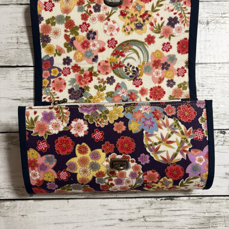 ハンドメイド お財布バッグ ※ショルダー紐をご希望の方は、別購入に