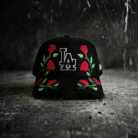 USA買付　NEW ERA Los Angeles Dodgers Rose Embroidery 9FORTY A-Frame Adjustable Cap　 NE-49