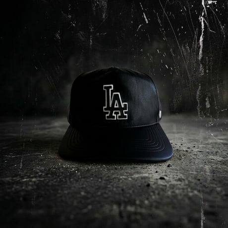 USA買付47 HITCH Los Angeles Dodgers Faux Leather Black Cap　 US-01