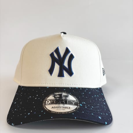 USA買付  NEW ERA NEW YORK YANKEES PAINT SPLASH NAVY VISOR 9FORTY A-FRAME CAP  　 NE-10