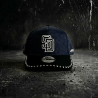 USA買付 PRO STANDARD San Diego Padres Studded Strapback Navy / Black Cap　US-02