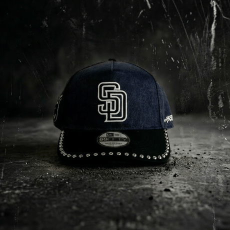 USA買付 PRO STANDARD San Diego Padres Studded Strapback Navy / Black Cap　US-02