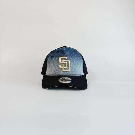 USA買付   NEW ERA SAN DIEGO PADRES VINTAGE DENIM MESH 9FORTY A-FRAME CAP 　 NE-15