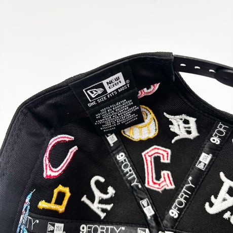 USA買付　NEW ERA MLB All Over Team Logo 9FORTY A-Frame Adjustable Cap NE-47
