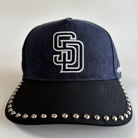 USA買付 PRO STANDARD San Diego Padres Studded Strapback Navy / Black Cap　US-02