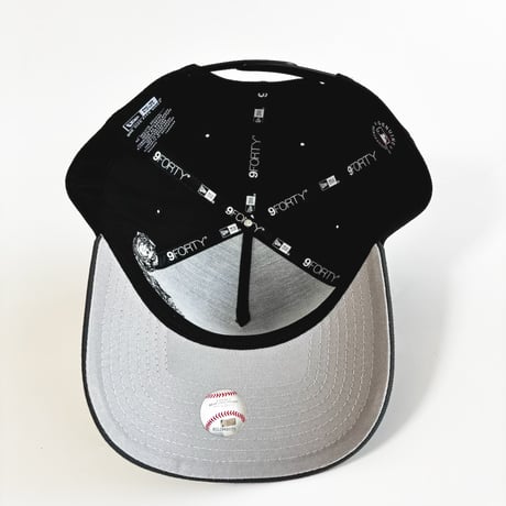 USA買付 New York Mets Black Rose Embroidery 9FORTY A-Frame Adjustable Cap Black/Grey 　 NE-29