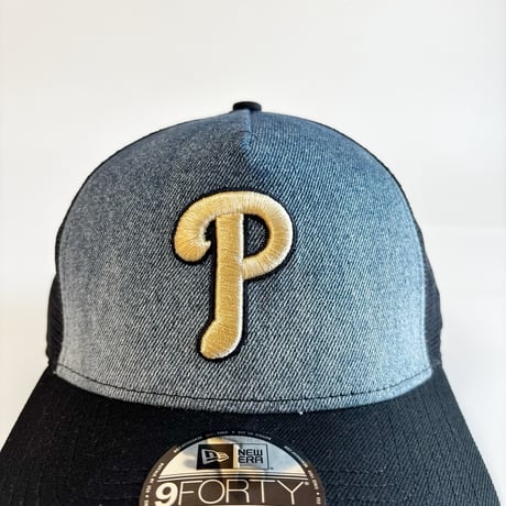 USA買付    NEW ERA PHILADELPHIA PHILLIES WASHED DENIM MESH 9FORTY A-FRAME CAP　 NE-14