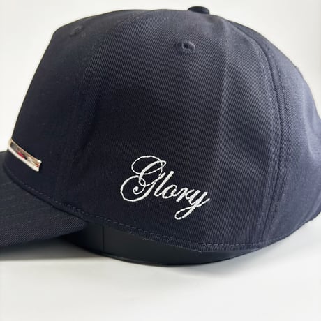 GLORY Metal Plate Curved Visor Cap – Black   G-07