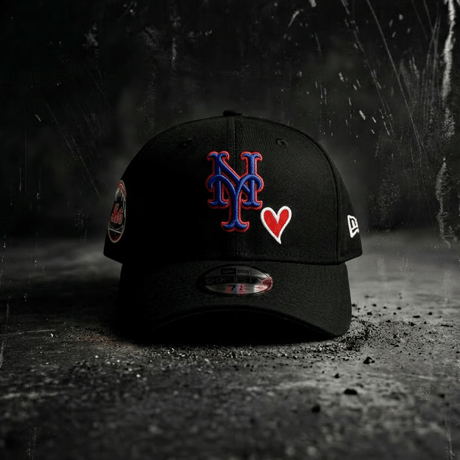 USA買付 NEW ERA 9FORTY A-Frame New York Mets Heart Logo Black Cap　 NE-33