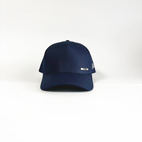 GLORY Metal Plate Curved Visor Cap – Navy   G-08