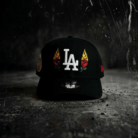 USA買付 NEW ERA Los Angeles Dodgers Flaming Rose 9FORTY A-Frame Japanese Lantern Side Patch 　　 NE-35