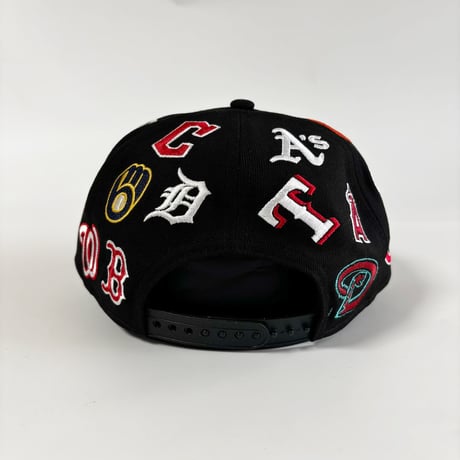 USA買付　NEW ERA MLB All Over Team Logo 9FORTY A-Frame Adjustable Cap NE-47