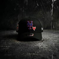 USA買付 NEW ERA 9FORTY A-Frame New York Mets Heart Logo Black Cap　 NE-33