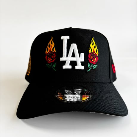 USA買付 Los Angeles Dodgers Flaming Rose 9FORTY A-Frame Japanese Lantern Side Patch 　　 NE-35