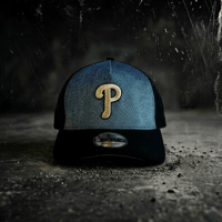 USA買付    NEW ERA PHILADELPHIA PHILLIES WASHED DENIM MESH 9FORTY A-FRAME CAP　 NE-14