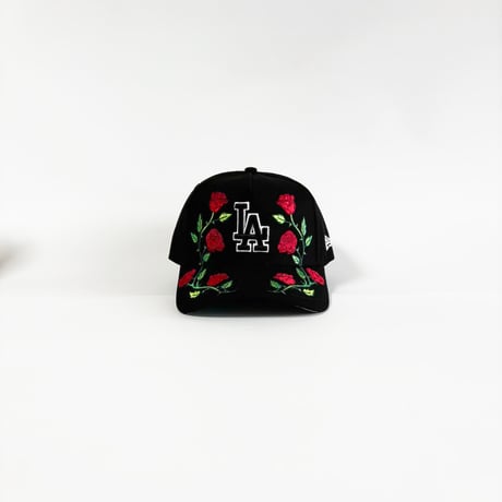 USA買付　NEW ERA Los Angeles Dodgers Rose Embroidery 9FORTY A-Frame Adjustable Cap　 NE-49