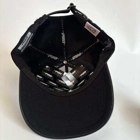 USA買付 PRO STANDARD Detroit Tigers Pro Pinch Strapback Black Gold Leather Visor Cap　US-10
