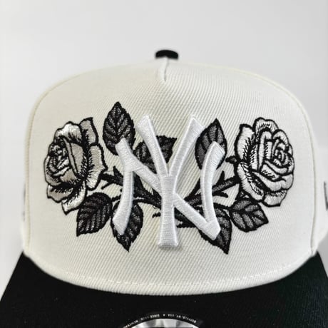 USA買付   NEW ERA 9FORTY "Rose" Yankees Cooperstown Cap — Chrome White 　 NE-24
