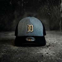 USA買付   NEW ERA DETROIT TIGERS VINTAGE WASHED DENIM MESH 9FORTY A-FRAME CAP 　 NE-13