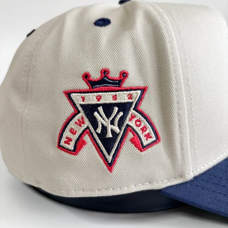 USA買付   Fanatics × Cooperstown Collection New NY Heritage Two Tone Snapback CAP IVORY × NAVY　 US-04