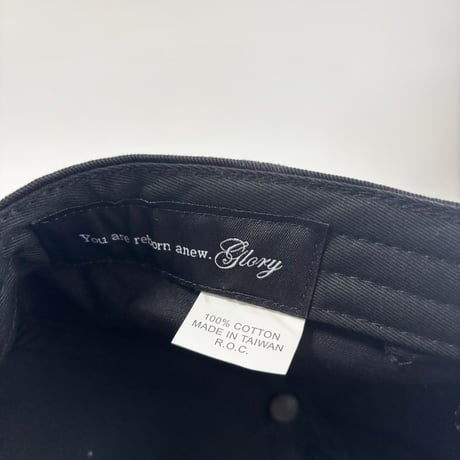 GLORY Metal Plate Curved Visor Cap – Black   G-07