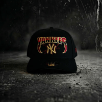 USA買付   NEW ERA NEW YORK YANKEES THUNDER STRIKE LOGO 9FORTY A-FRAME CAP BLACK 　 NE-11