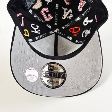 USA買付　NEW ERA MLB All Over Team Logo 9FORTY A-Frame Adjustable Cap NE-47